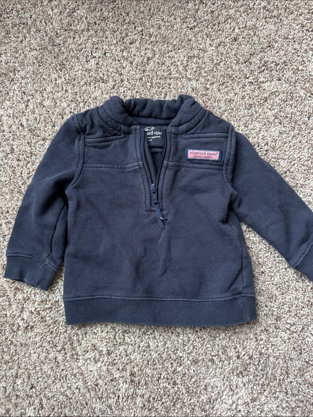 Vineyard Vines Toddler Navy Half-Zip Sweatshirt